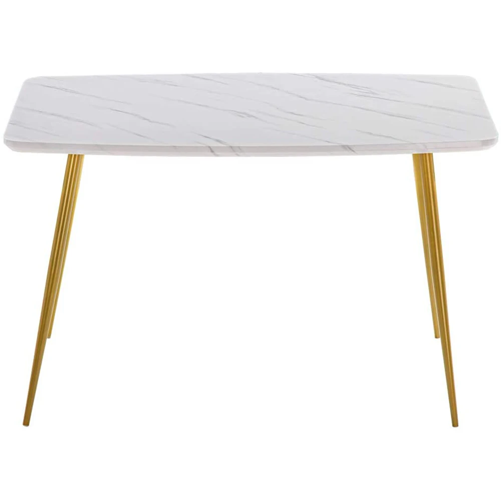 Rectangular Ginza 8 Seater Metal Stone Italian Modern Dinning Tables Luxury Tables Marble Top Dining Laminated Table