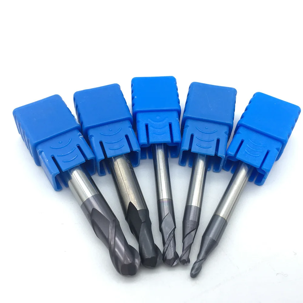 Black Coated Tungsten steel alloy ball cutter stainless steel special ball end milling cutter spherical mold special