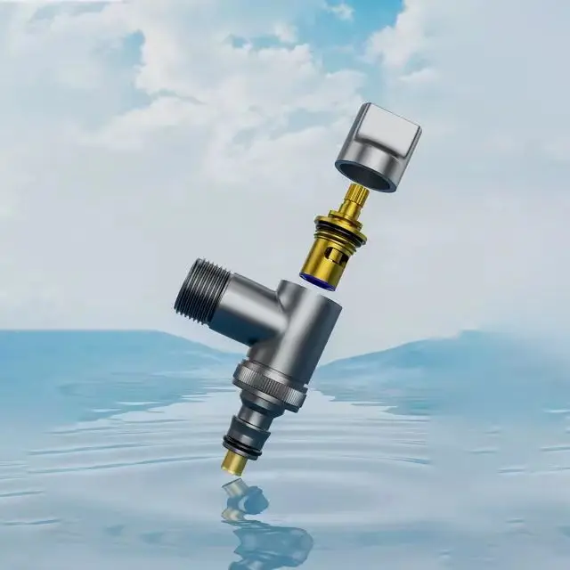 Wholesale Gun Ash Stainless Steel 1/2 Angle Valve Bathroom Water Stop Salve Single Handle Washing Machine Anti-Drop Valve