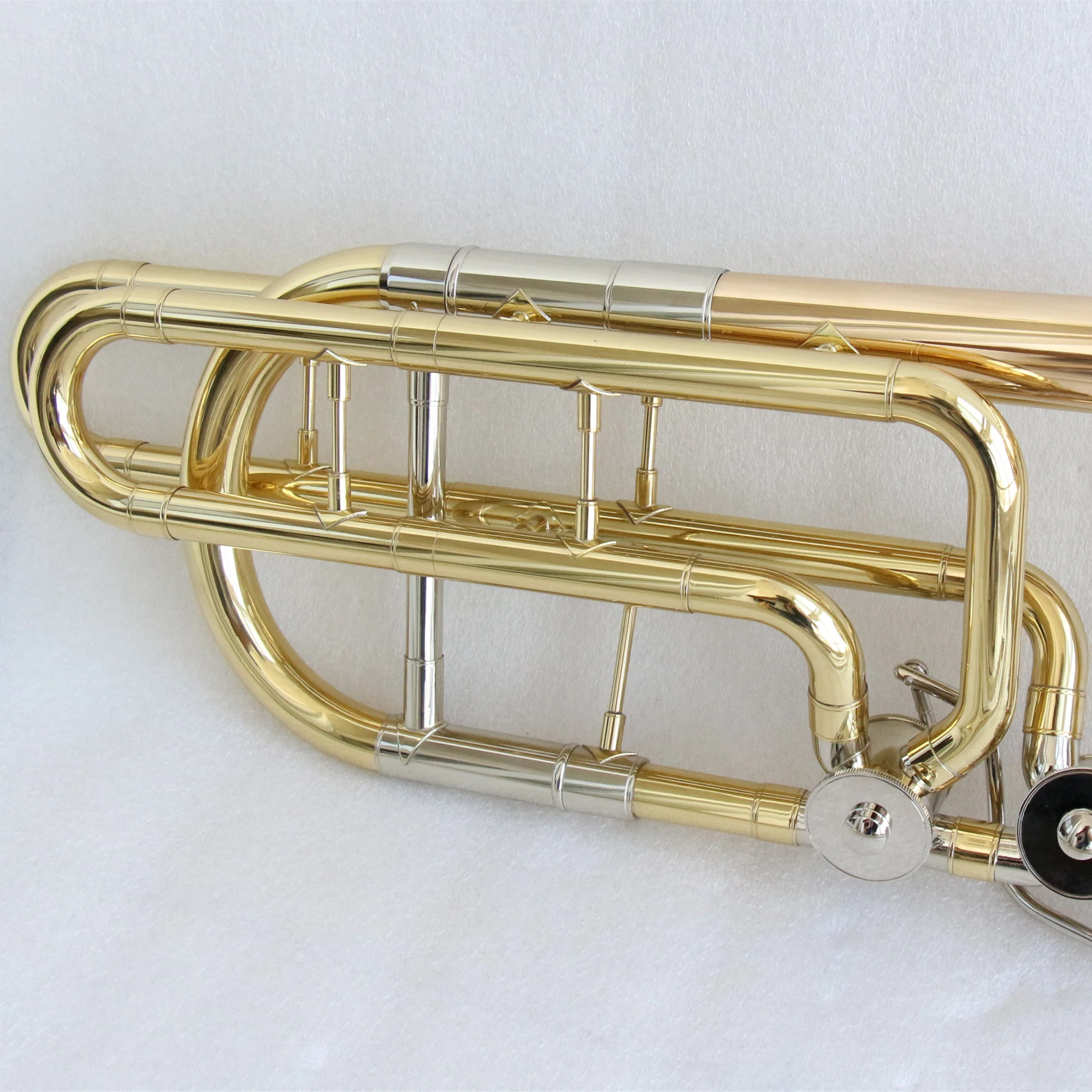 Professional Brass Instruments Cheap price Trombone Gold Lacquer Bass Trombone