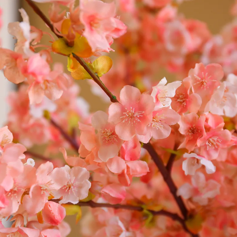 Simulation cherry tree encryption wedding decoration silk flower cherry blossom arch potted cherry branches wholesale festival