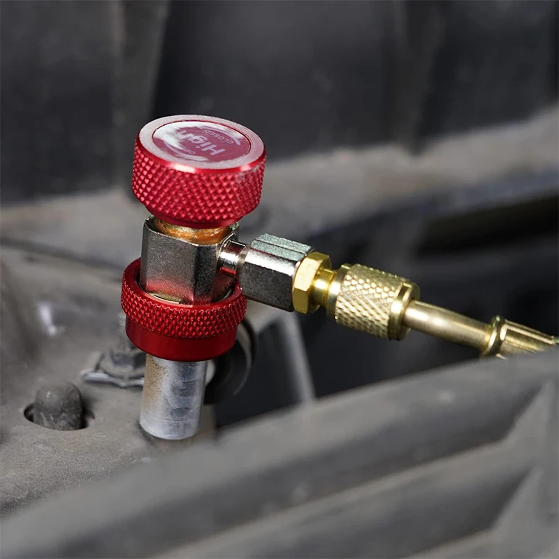 7PCS A/C R134A Adapters with Puncture 134A Can Tap Tank Adapter and Valve Core Remover