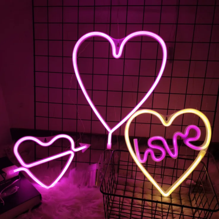 Flamingo Night Light Battery Operated LED Desktop Lamp Neon Lights Custom  Neon Led Lights