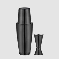 Factory Direct 750ml blue marble painted cocktail shaker stainless steel metal wine set