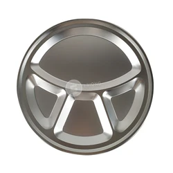 LIHONG 304 Stainless Steel 5 Compartments Indian Thali Lunch Tray School Fast Food Canteen Divided Dinner Mess Plates With Lid