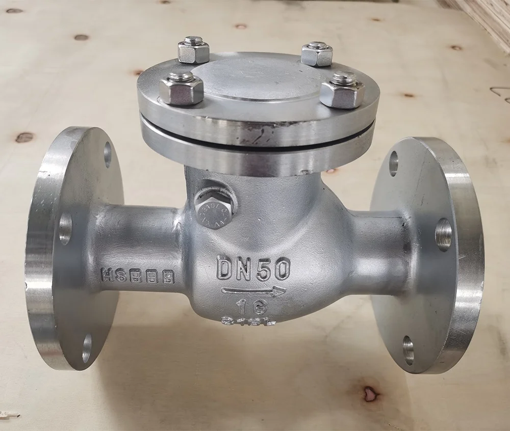 DN200 8 inch  PN16 Double Flange Non-Return Valve Stainless Steel CF8 H44W Swing Check Valve