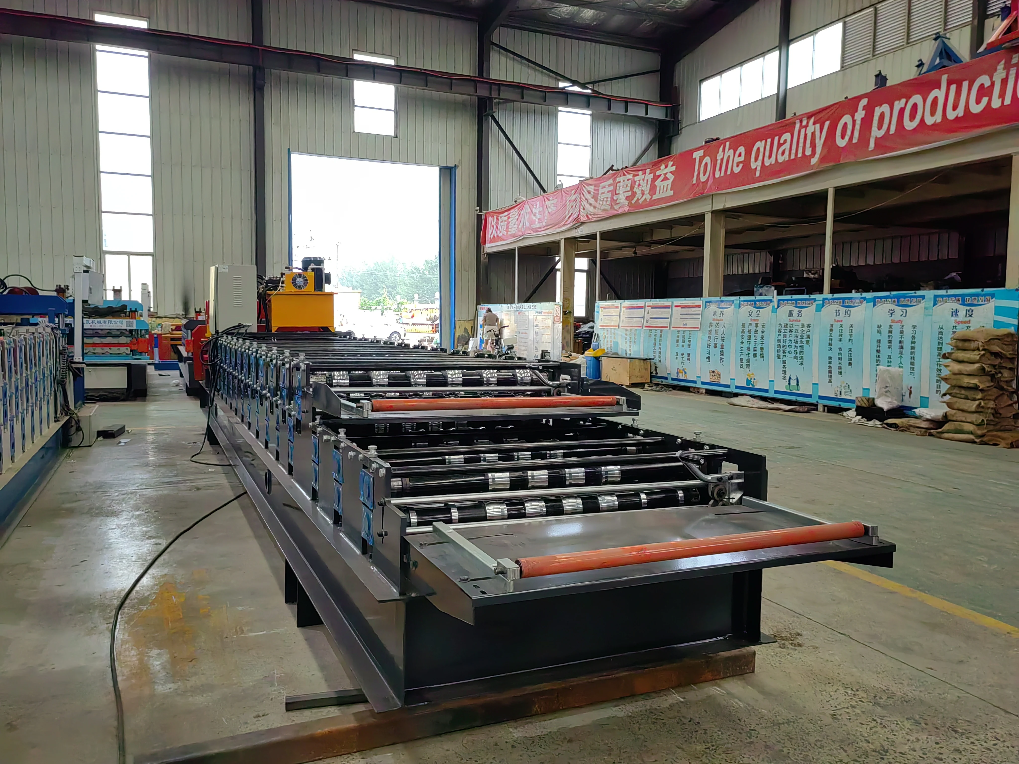 Double Layer Zinc Roof Sheet Machine Glazed Tile Roofing Sheets Roll Forming Machine