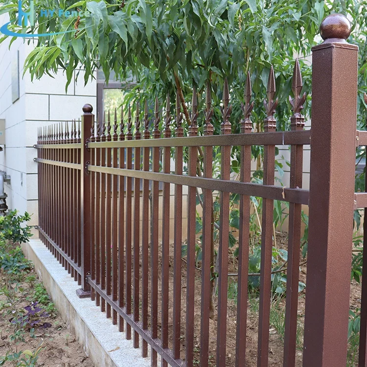 House Yard Metal Fencing Powder Coated Fancy Garden Security Palisade Picket Wrought Iron Fence