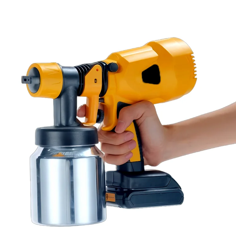 Portable 21V Cordless Wireless Lithium Battery Power Sprayer Multi-Function Electric Handheld Paint Spray Gun DIY 18V Version