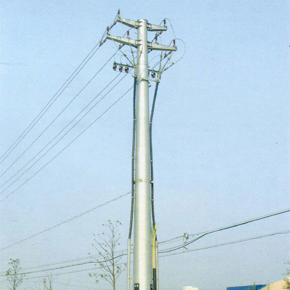 Direct Buried Steel Electrical Pole For Power Distribution Equipment Sheet Metal Fabrication