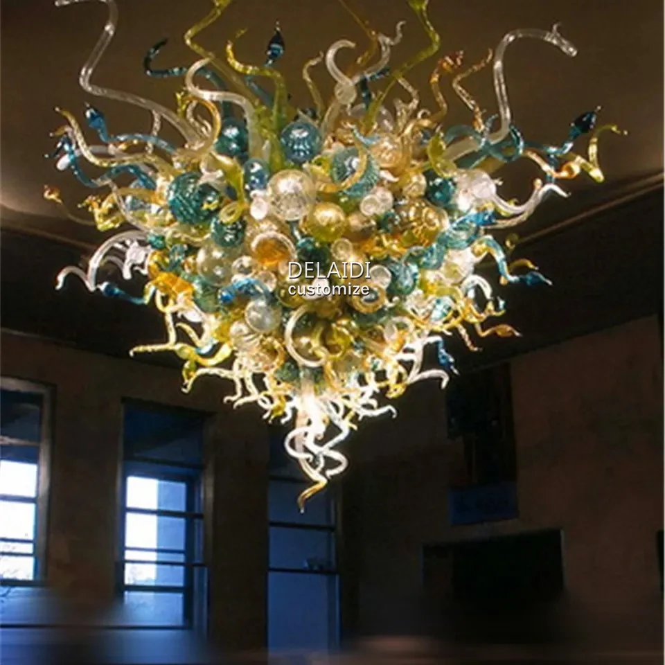 Fashionable Dining Room Smart Home Lights Factory Price Modern Murano Glass Chandelier 100% Handmade