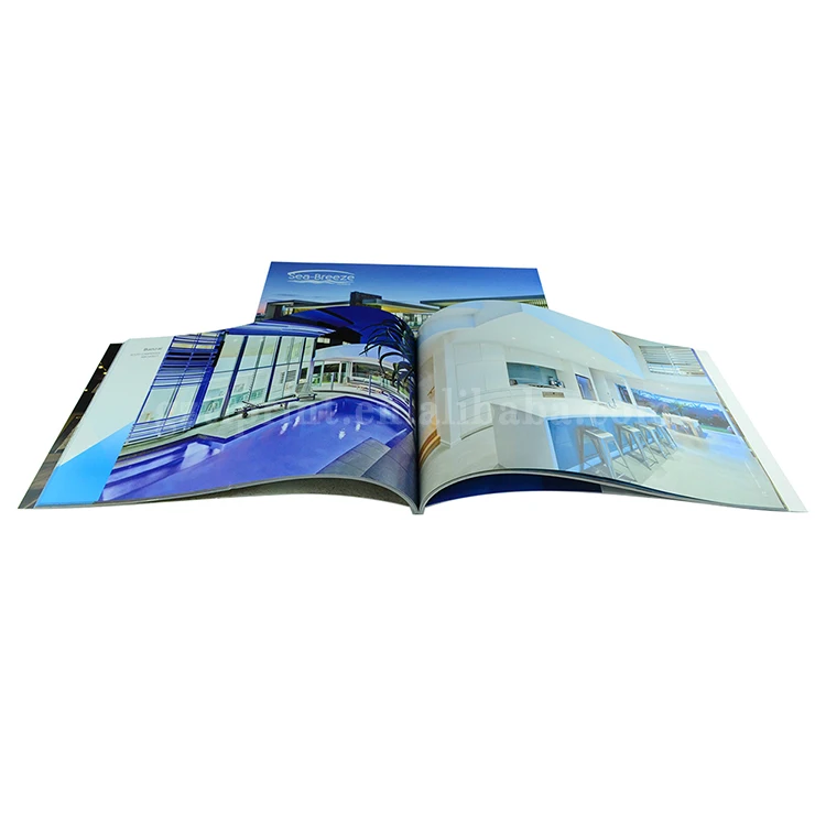 Wholesale large quantity perfect bound booklet catalog printing in landscape size