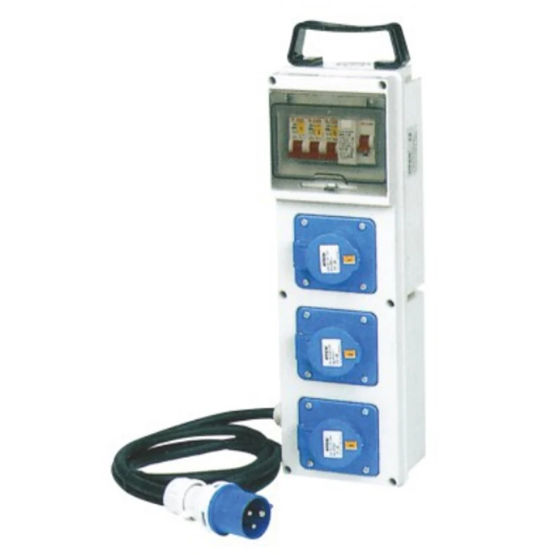 YUANKY waterproof socket box 16A 2P+E IP44 IP67 230V German British modular power distributing socket box