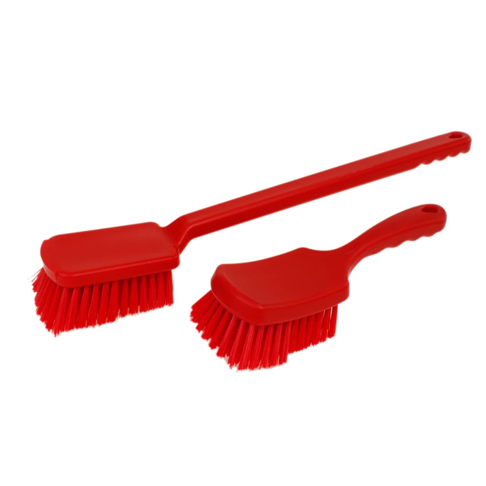10-Inch 25CM Food Grade Scrub Brush with Short Handle Soft Stocked Indoor Broom for Floor Cleaning Long-Handle Design Style