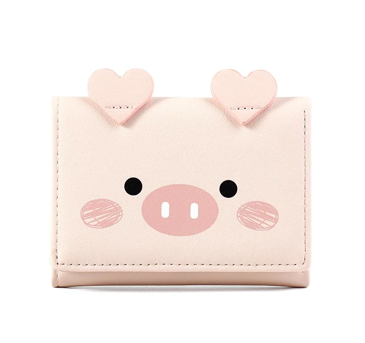 Short tri-fold wallet female cartoon cute student small wallet Korean version multi-card wallet for girls