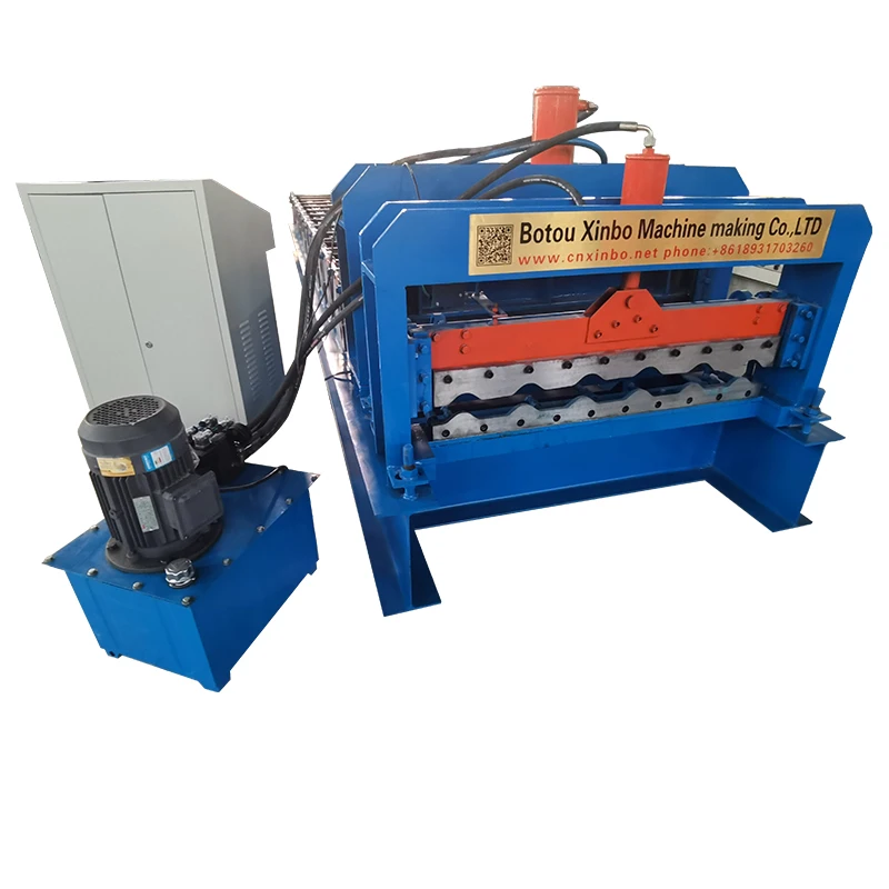 Popular customized glazed roofing cover plate China step roof tile roll forming machine