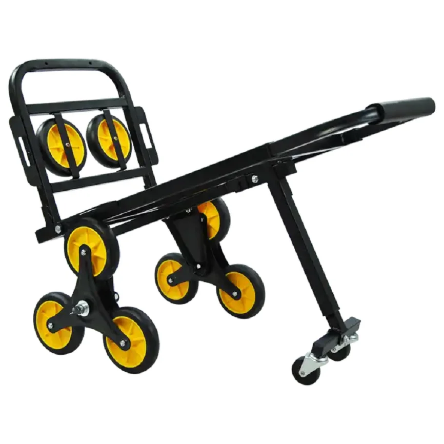 Uni-Silent 330 LB Stair Climbing Hand Dolly Portable Foldable Stair Climber Hand Truck Storage Cart Warehouse Use FHT150-6S