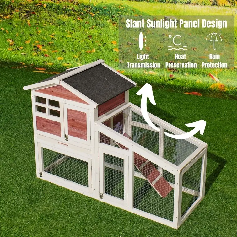 Outdoor Large Quality Hen House Poultry Cage Wooden Chicken Coop With Waterproof UV Panel