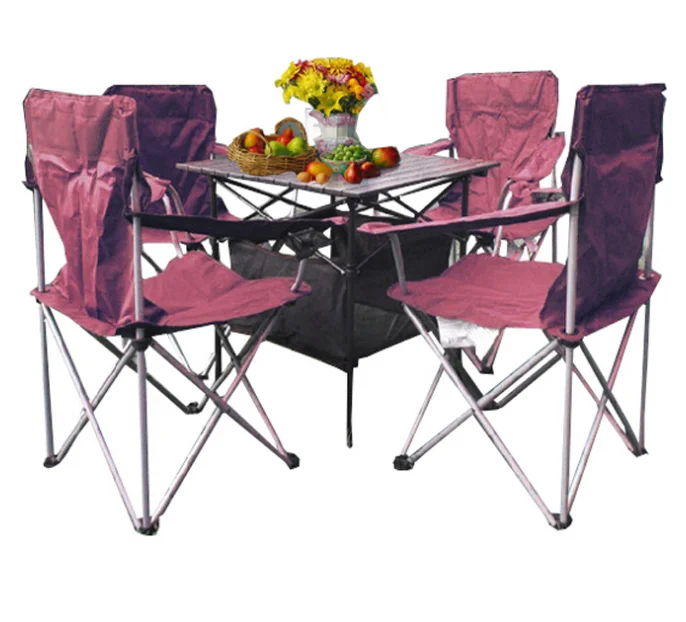 
Portable outdoor folding aluminum alloy tables and chairs 
