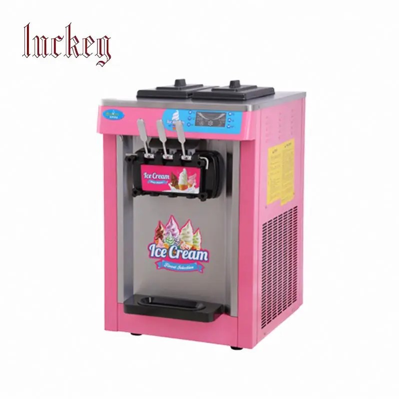 wholesale price 2+1mixed ice maker snack machine table soft serve ice cream machine