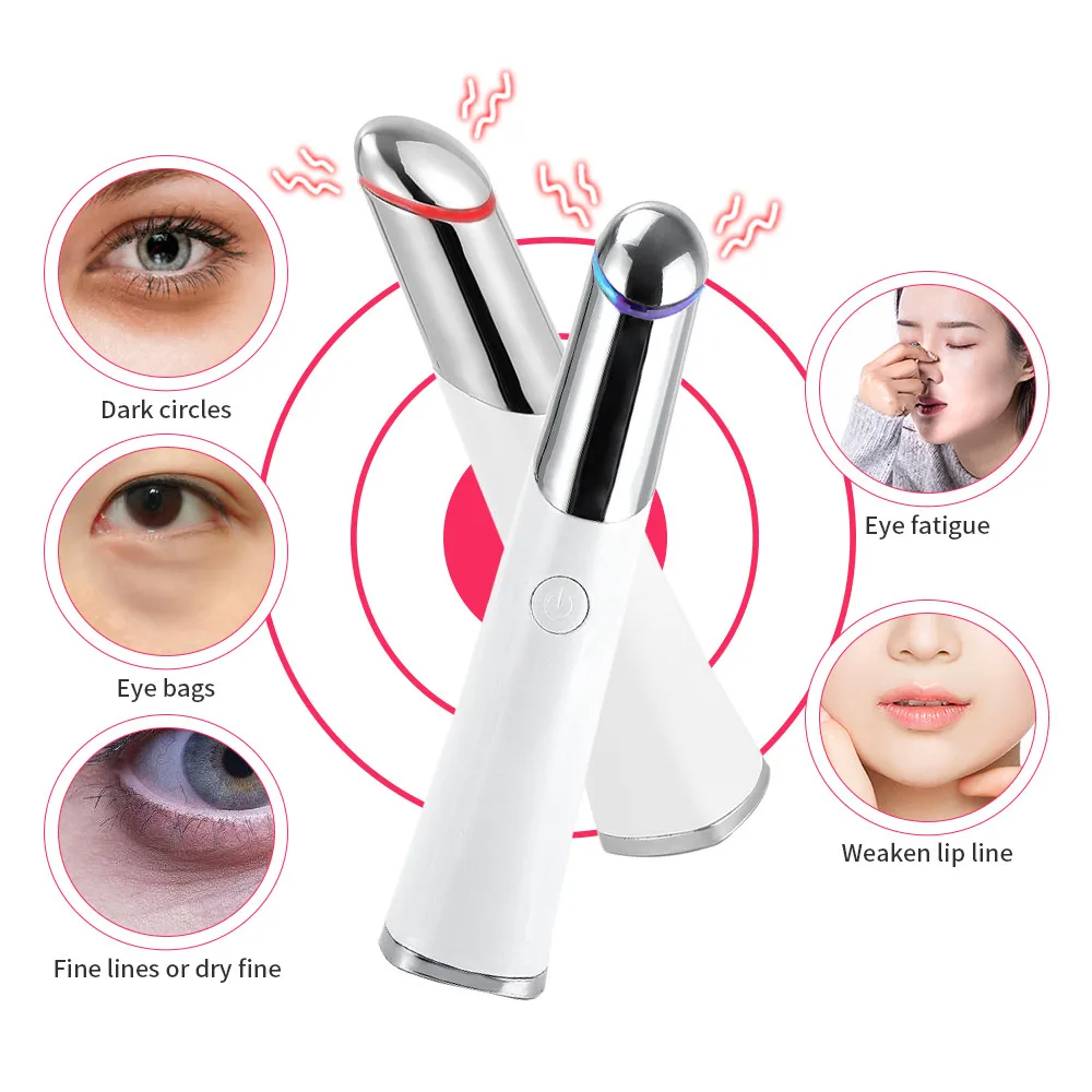 Умный Электрический мини-инструмент для красоты глаз импортный массажер вибрационный нагревающий ручка