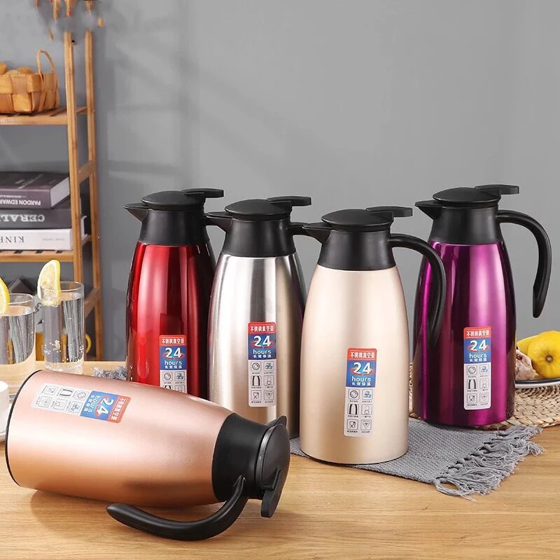 Wholesale Stainless Steel Vacuum Double Wall Coffee Pot Thermos 2.0l