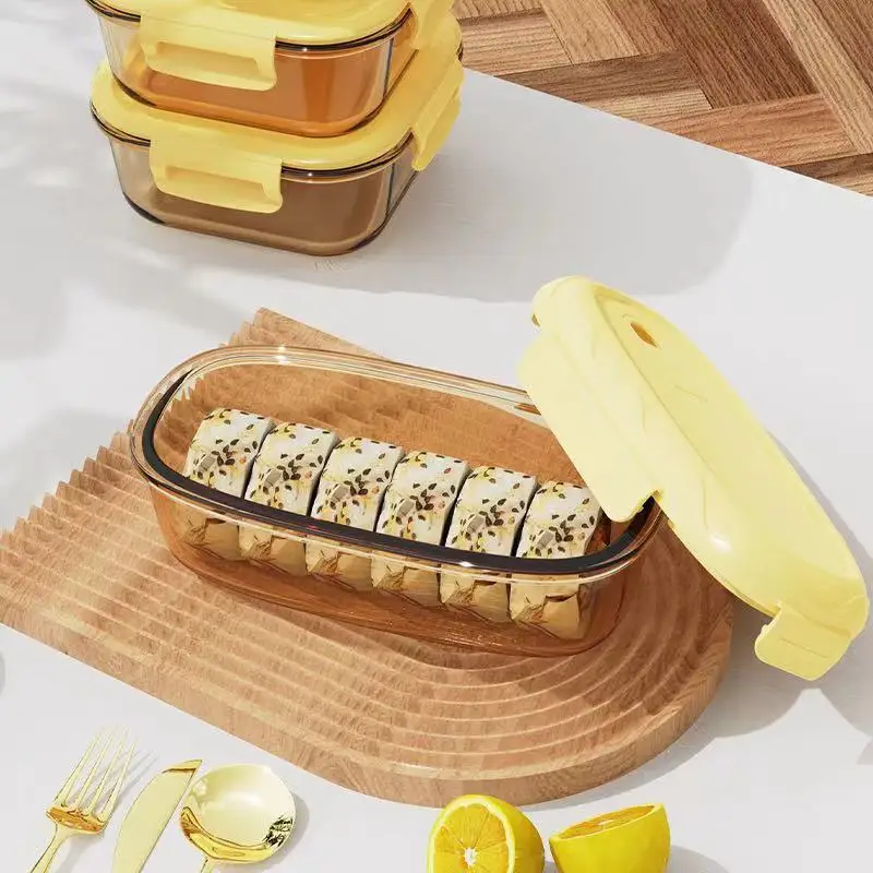 wholesales Made glass Storage Lid Prep Meal Vacuum Freezer Oven Safe Glass Food Container Lunch Box With Airtight Suction