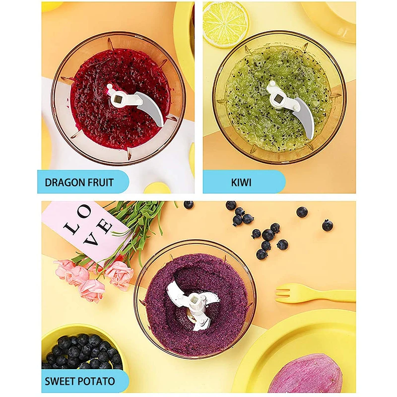 
Plastic Manual Food Processor 550ml Hand Held Mini Onion Garlic Fruit Vegetable Chopper 