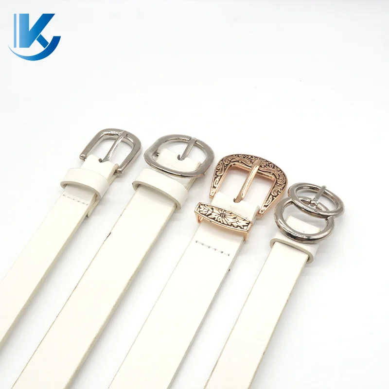 Wholesale Elegant Lady Dress Belt Women Color Block Faux Horsehair Belt Daylife Pattern White Pu Leather Belt for Girls