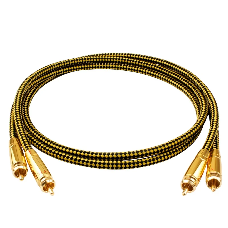 YYTCG Hifi RCA Cable High Quality Cupric copper 2RCA Male to Male Cable For DVD and Amp