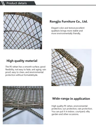 2022 Outdoor Garden Sets PE Rattan Dinning Set Wicker Balcony Chairs and Table Sets