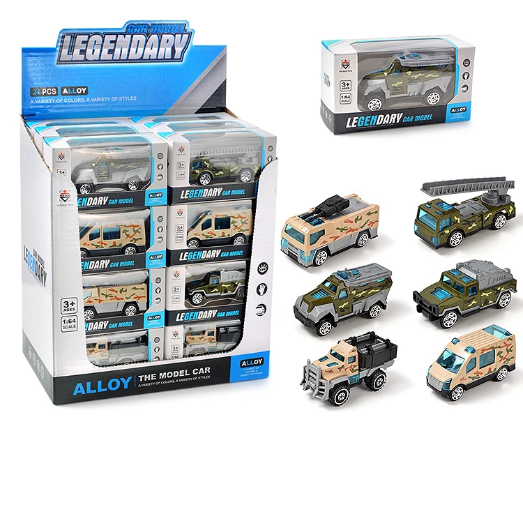 Factory Wholesale Metal Kids Mini Car Toy 1/64 Military Model Diecast Toys