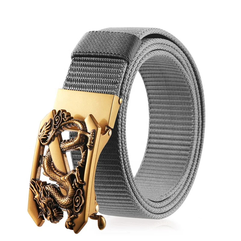 
193503 DaPai 2021 New Braided Strap Belt Adjustable Automatic Alloy Buckle Nylon Men Belt 