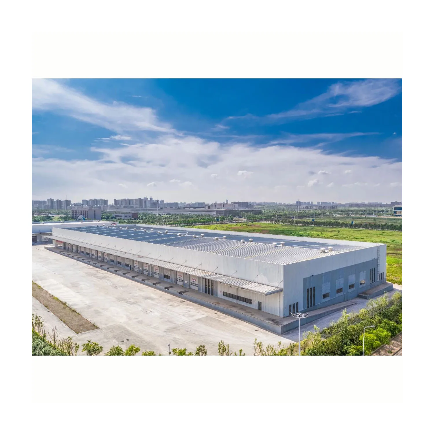 Low cost warehouse with roof space frame structure steel garage building