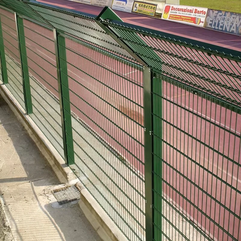 Cheap 656 Security Double Wire Mesh Iron Fence Electric Twin Wires Garden Fencing with square post