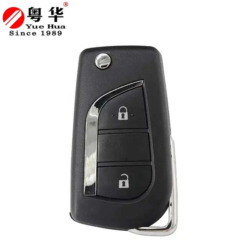 Car Key Accessories TOY48 Remote Folding 2 Buttons Car Key Shell Transponder Car Blank Key Case For Toyota Corolla RAV4