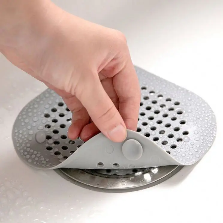 New Silicone Sink Drain Strainer Drain Sink anti-clogging artifact Floor drain Cover Bathroom Hair filter Silicone Sink Strainer