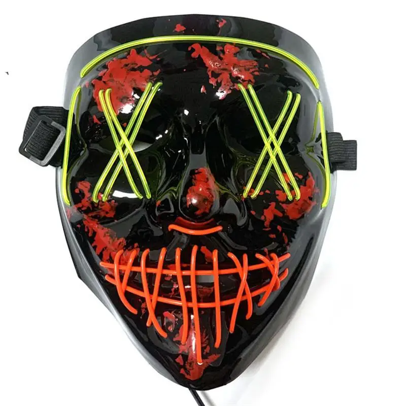 Hot Selling Neon Party Decoration LED Rave Halloween party supplies Luminous Masks