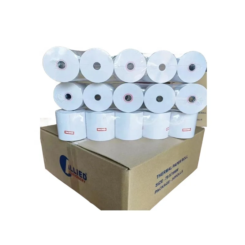 Thermal Cash Register Paper Thermal Cash Roll Thermal Paper Rolls For Bus Ticket Machine