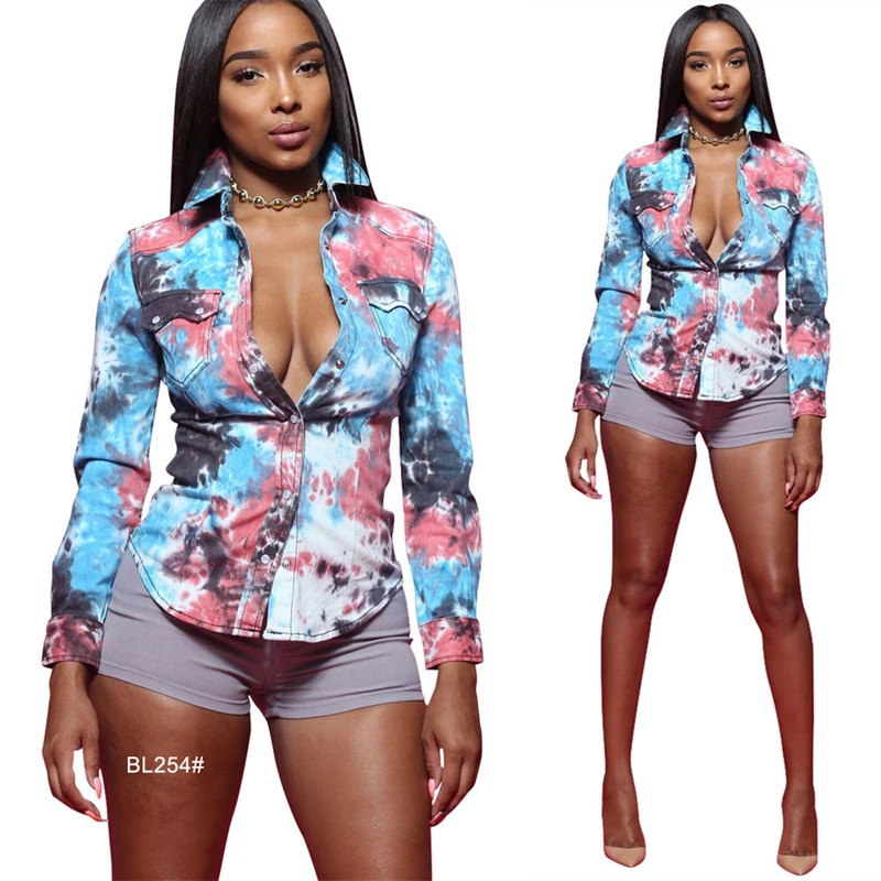 Hot New product ink painting digital printing fashionable blouses