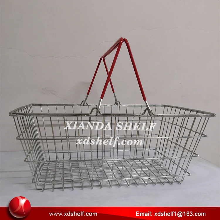 Shopping Basket with Handle Small Collapsible Plastic Metal Foldable and Folding Eco-friendly Customer Logo CN;GUA Carton XIANDA