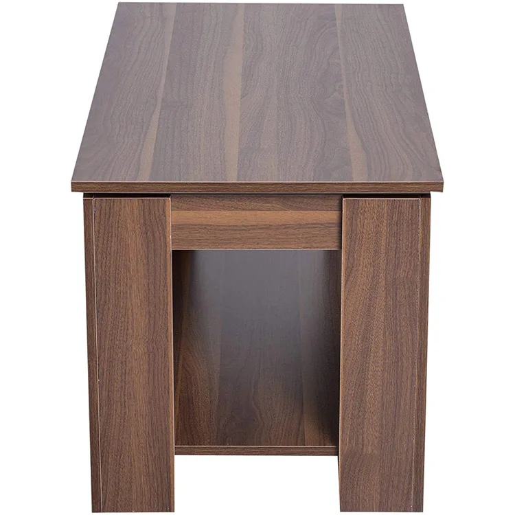 China Modern Multifunction Adjustable Pop-up Center Wood Extendable Lift Up Top Coffee Table