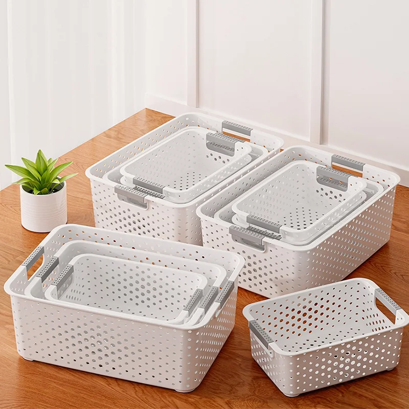 Factory Wholesale Multifunctional Kitchen Organizer Portable Plastic Food Fruit Laundry Storage Organizer Basket