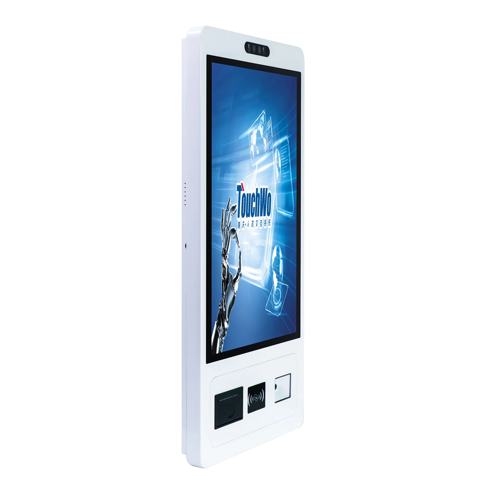 Customized 23.8 Inch Window OS I3 RJ45 Ethernet Automatic Touch Screen Self Payment Ordering Kiosk In Restaurant Checking