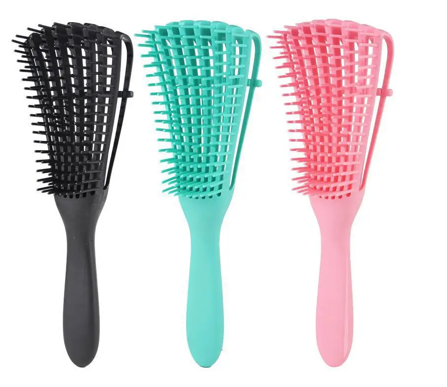 custom logo different types of hair combs scalp massager shampoo brush Detangling hair combs and brushes for salon home use