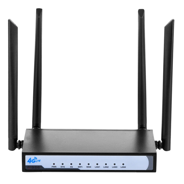 4G LTE Router with SIM Card Slot, Unlocked 4G WiFi Router with External Antennas, Industrial Wireless CPE Internet Routers for H
