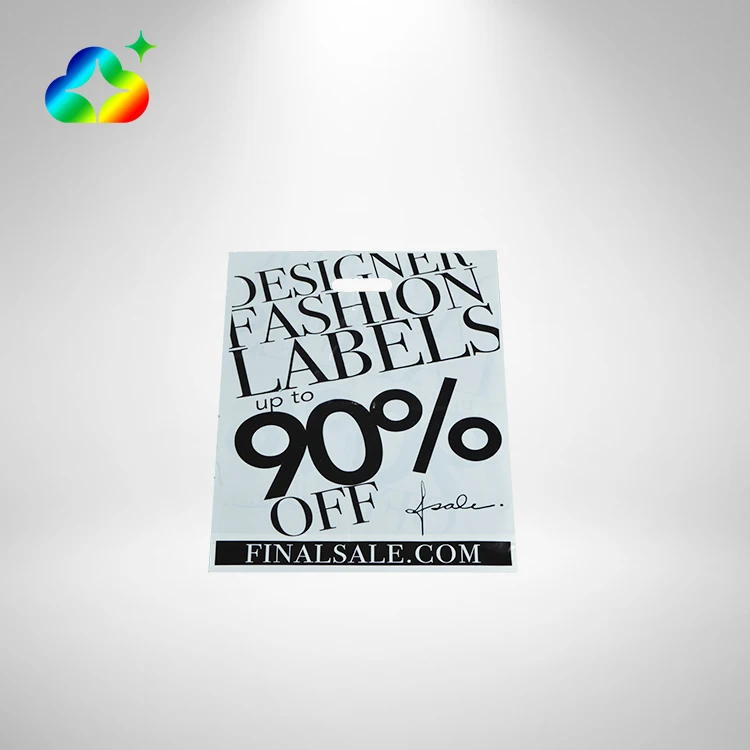 Wholesale HDPE Foldable Recyclable Plastic Die Cut Handle Luxury Shopping Bags With Custom Logos