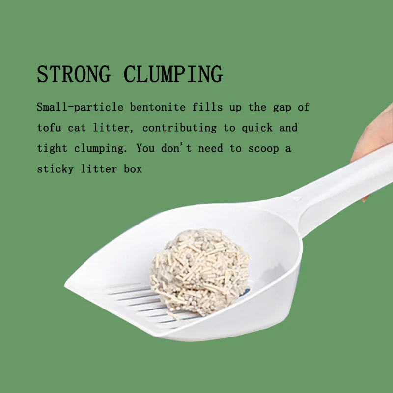 China Factory Dust Free strip shape Cat Litter Quickly Clumping Odor Control Flushable Bentonite Tofu Cat Litter
