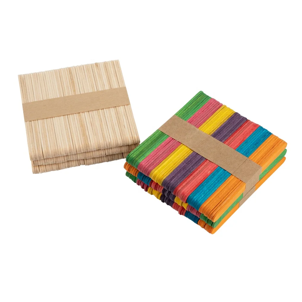 2024 hot sale food-grade Round Edge Wooden Ice Cream Sticks