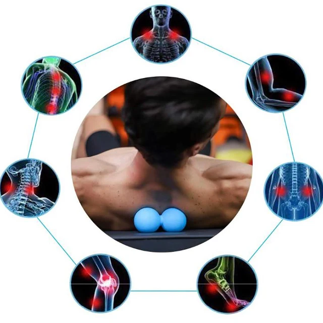 Myofascial силиконовый массажер для мышц арахис двойной Массажный мяч Лакросса